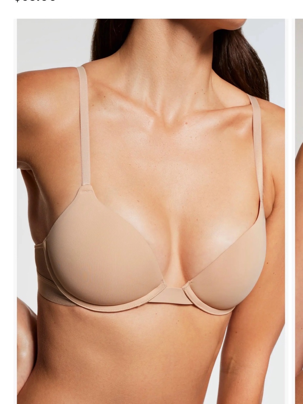 Pepper 42A Lift Up Bra Push Up Beige Nude Tan Lightly Padded Underwire